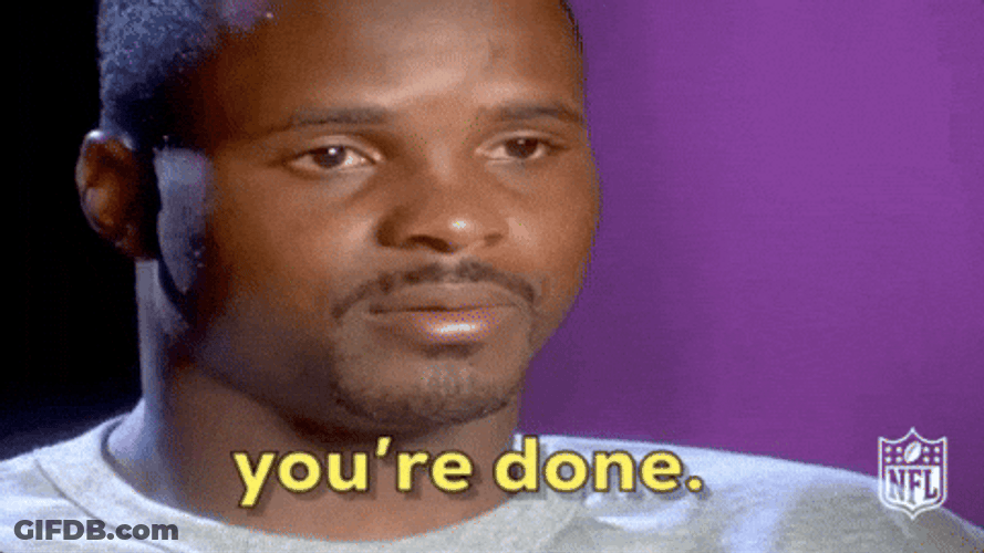 Youre Done Black NFL Athlete GIF