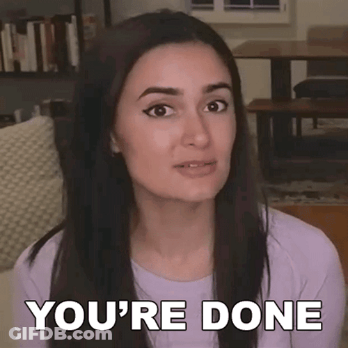 Youre Done Frustrated Ashleigh Ruggles Stanley GIF