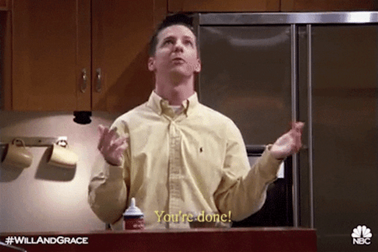 Youre Done Jack McFarland Will And Grace GIF