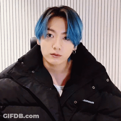Youre My Boy Jungkook Blue Hair GIF