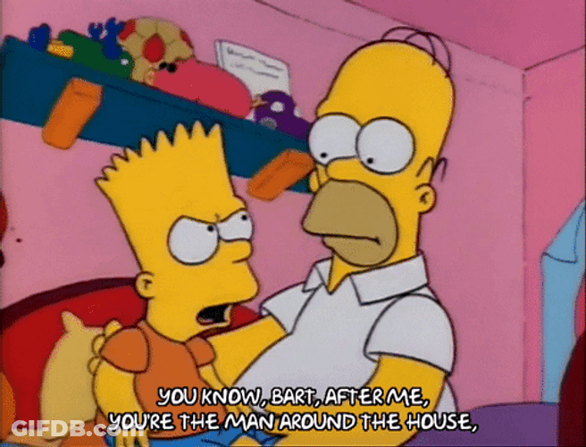 Youre The Man Homer Before Bart GIF