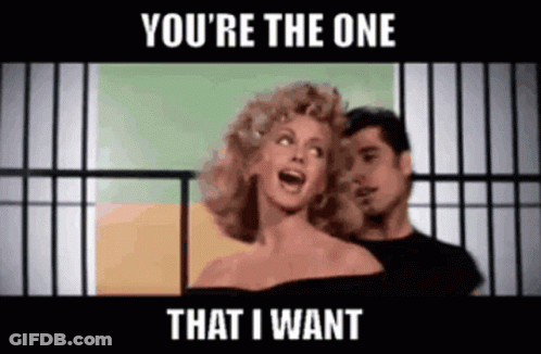 Youre The One That I Want Grease GIF