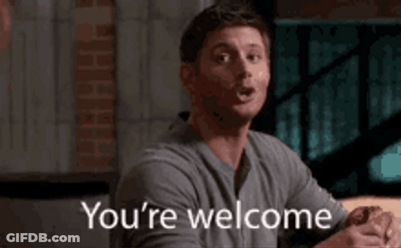 Youre Welcome Jensen Ackles Smiling Nod GIF