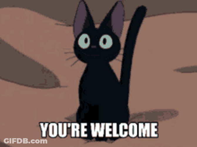 Youre Welcome Jiji Cat Kiki's Delivery Service 1989 GIF