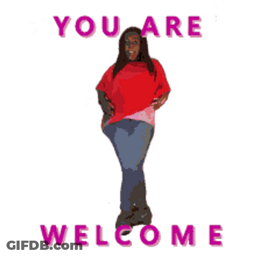 Youre Welcome Lady Bow Love Burst GIF