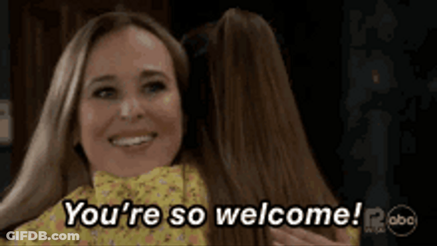 Youre Welcome Laura Spencer Sarcastic Smile GIF