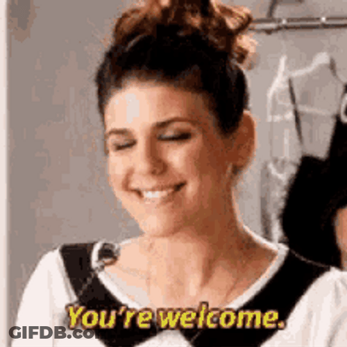 Youre Welcome Sadie Saxton Awkward GIF