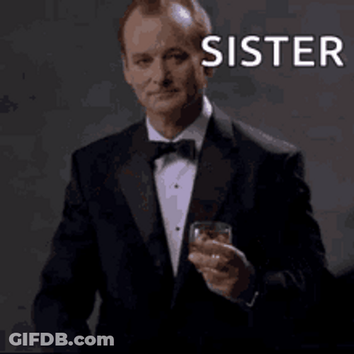 Youre Welcome Sister Black Suit Gentleman GIF