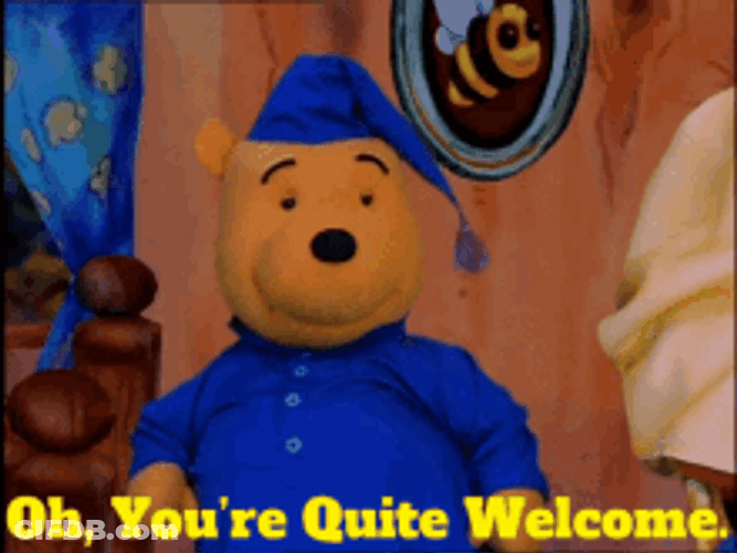 Youre Welcome Winnie The Pooh Puppet GIF