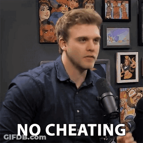 YouTuber Dave Olson No Cheating GIF