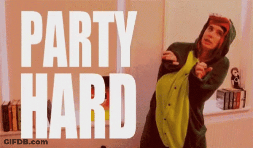 Youtuber Dinosaur Daniel Howell Party Hard GIF