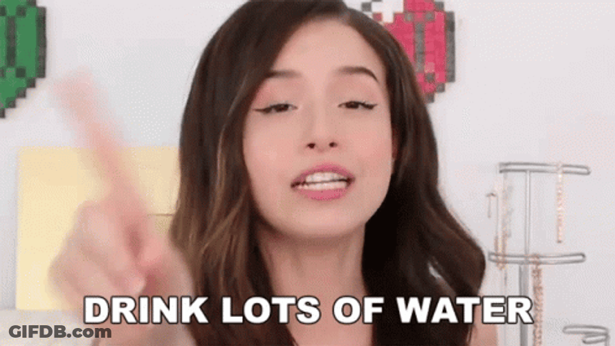 Youtuber Imane Anys Pokimane Drink Lots Of Water GIF