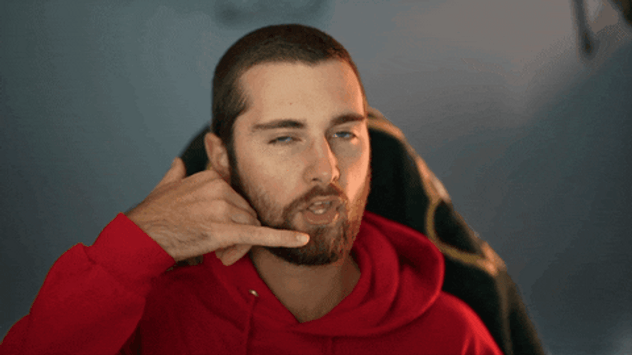 Youtuber Motions Call Me Confident Rizz GIF