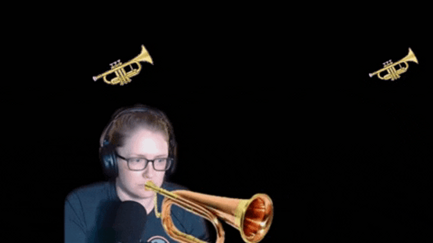 Youtuber Passing By Playing Bugle GIF