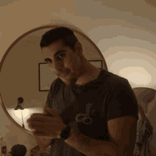 Youtuber Rudy Ayoub Rubbing Hands Tongue Lick GIF