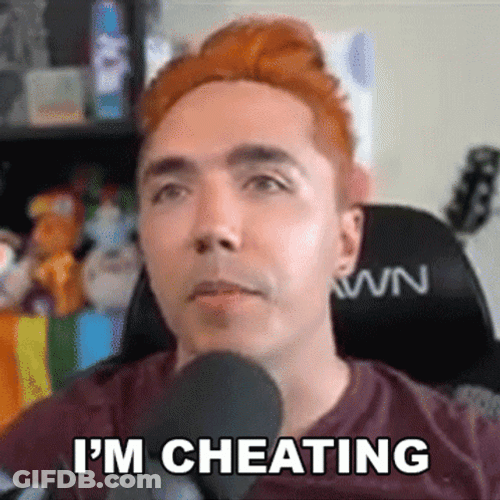 YouTuber Saying I'm Cheating GIF