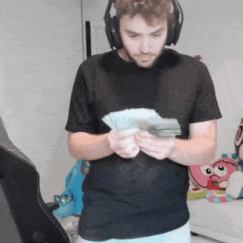 Youtuber Showing Off Money Meme GIF