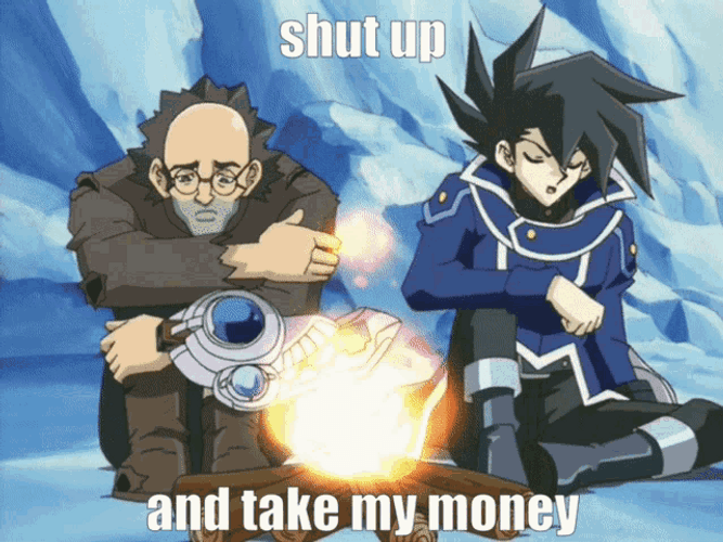 Yu-Gi-Oh Giving Money Card Shut Up And Take My Money GIF