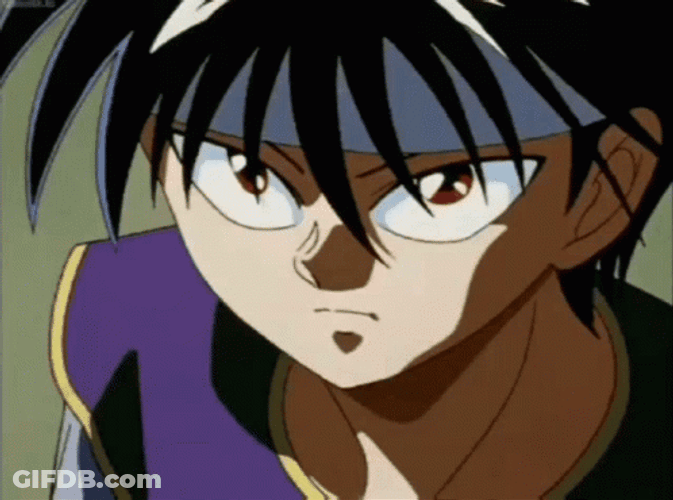 Yu Yu Hakusho Hiei Cute Smirk GIF