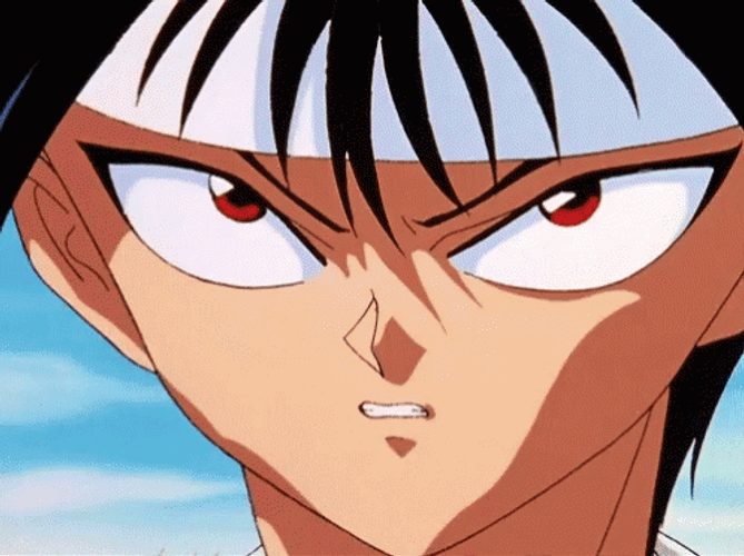 Yu Yu Hakusho Hiei Eyes Lit GIF