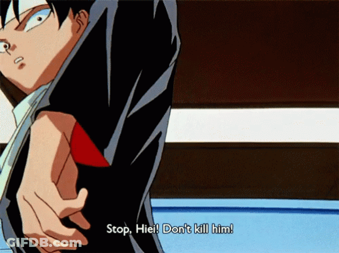 Yu Yu Hakusho Hiei Punching GIF