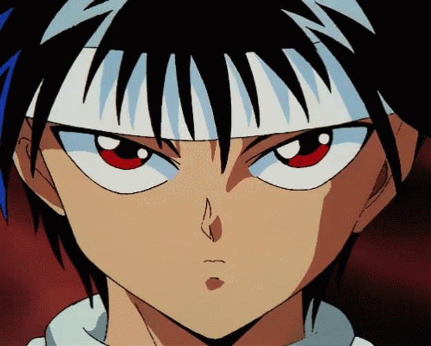 Yu Yu Hakusho Hiei Serious Nod GIF