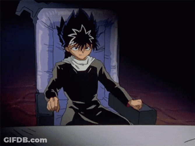 Yu Yu Hakusho Hiei Sit Like Boss GIF