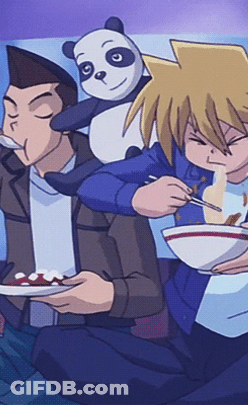 Yugioh Characters Eating Ramen GIF