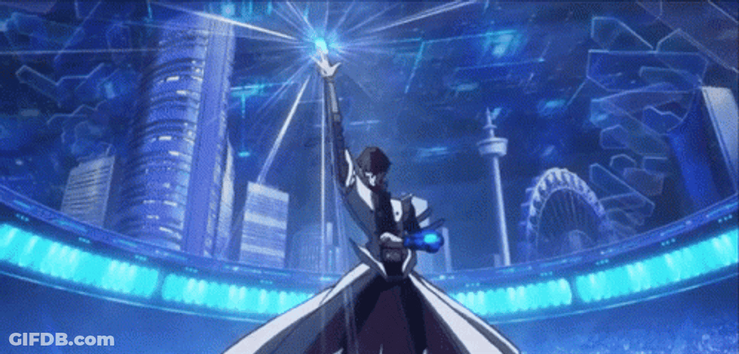 Yugioh Seto Blue Eyes Dragon Summon GIF