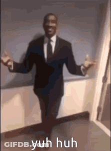 Yuh Huh Guy In Suit GIF