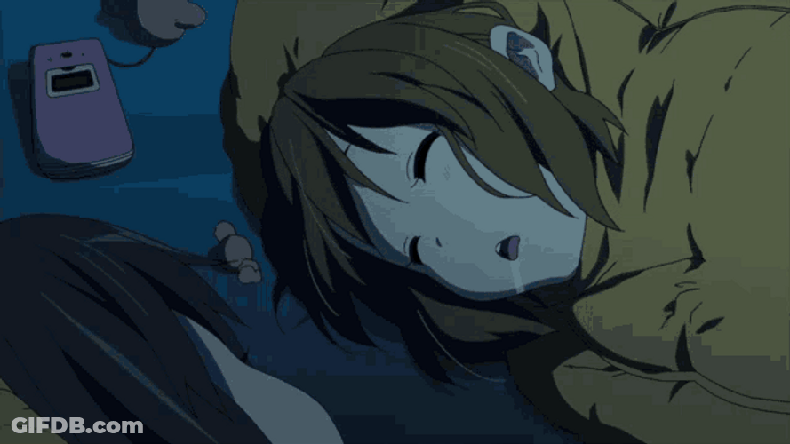 Yui Hirasawa Anime Drooling While Sleeping GIF
