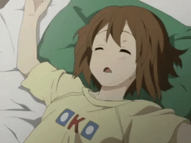 Yui Hirasawa Anime Sleeping GIF