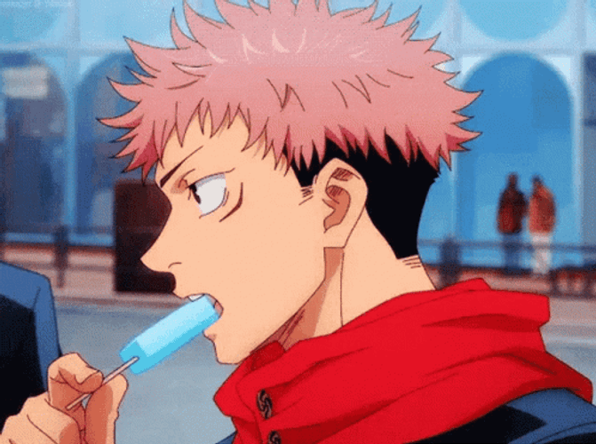 Yuji Eating Lollipop GIF