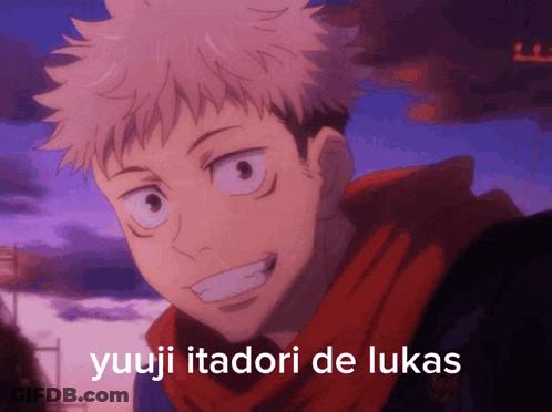 Yuji Itadori De Lukas Written On Person GIF