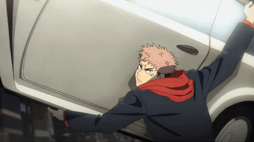 Yuji Itadori Thrown The Car GIF