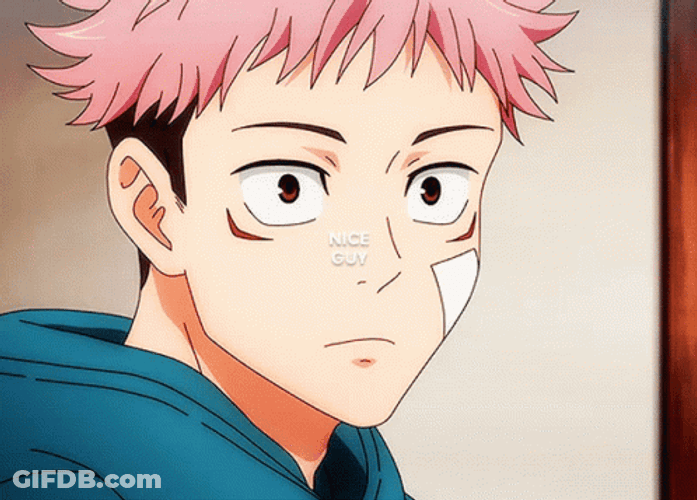Yuji Laughing Hard While Having Some Wound GIF