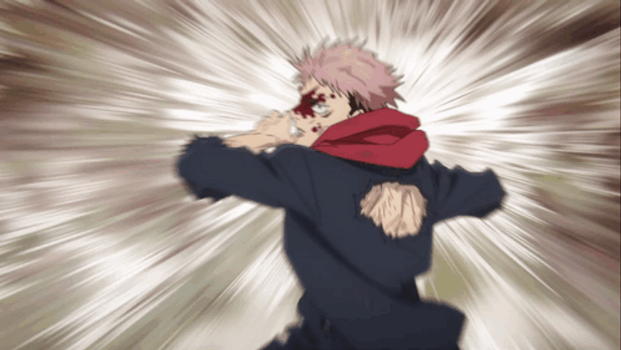 Yuji Raging Anger Attack GIF