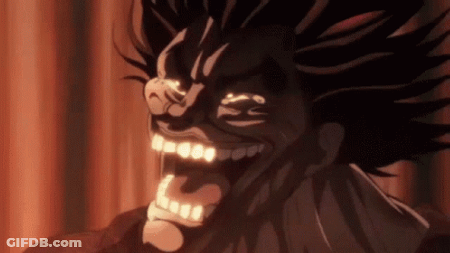 Yujiro Hanma Devil Laugh Baki The Grappler GIF