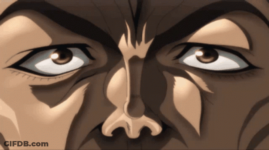 Yujiro Hanma Fierce Eyes Sinister Grin GIF