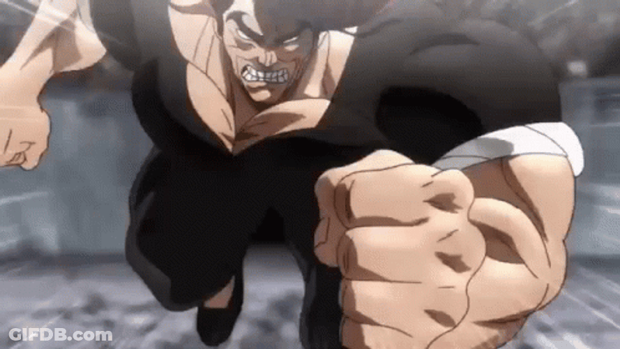 Yujiro Hanma High Speed Attack GIF
