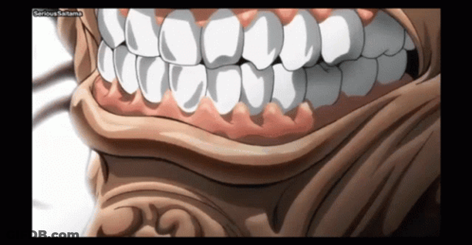 Yujiro Hanma Infuriated Grinding Teeth GIF
