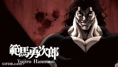 Yujiro Hanma Muscular Man Poster GIF