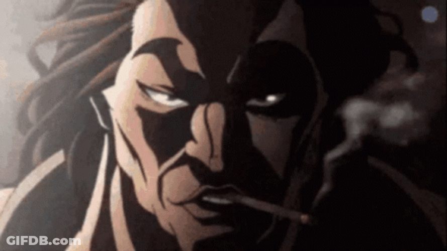 Yujiro Hanma Outstretched Legs Baki The Grappler GIF