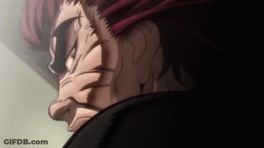 Yujiro Hanma Puckered Facial Reaction GIF