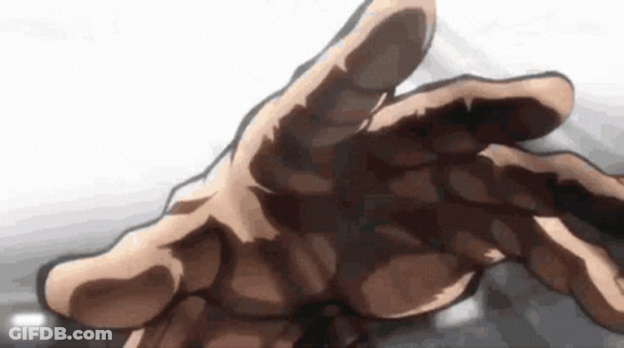 Yujiro Hanma Raising Hands Battle Ready GIF