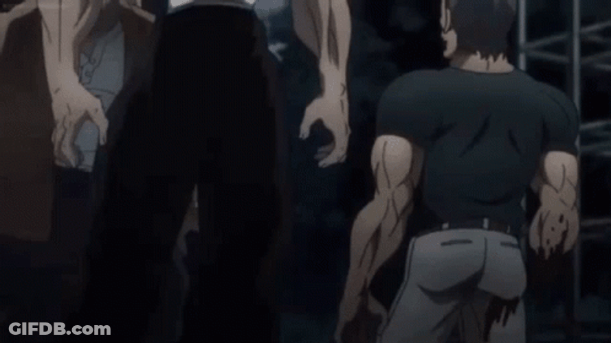 Yujiro Hanma Showing Massive Stance GIF