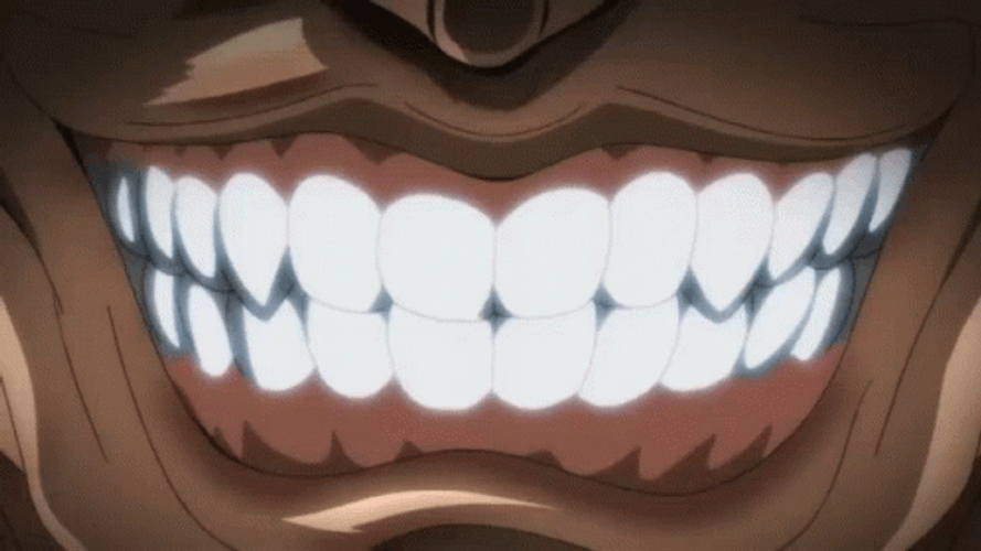 Yujiro Hanma Sinister Smile Zoom Out GIF