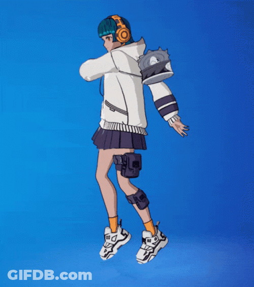 Yuki Fortnite Dancing Ickey Shuffle GIF
