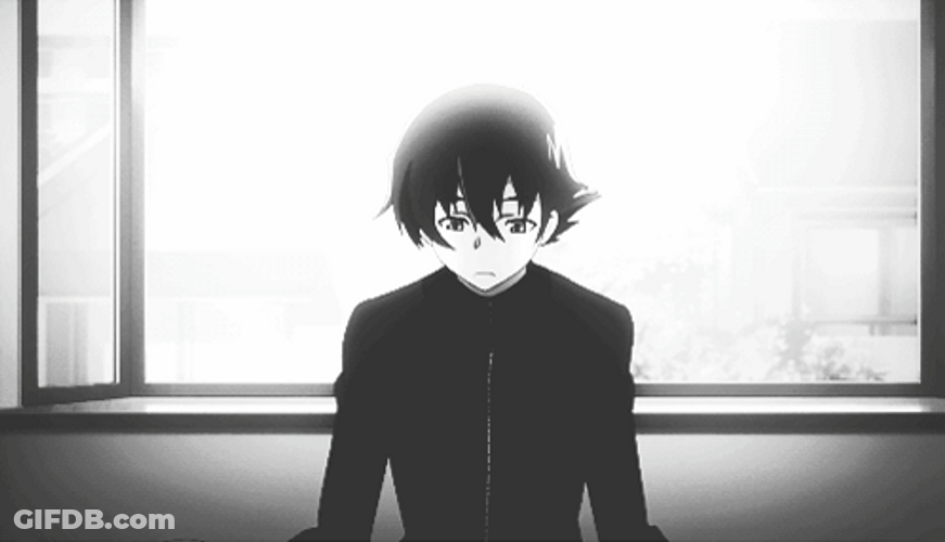 Yukiteru Amano Sad Anime Boy GIF