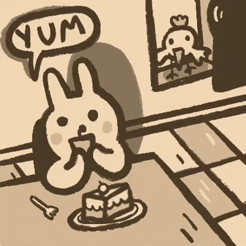 Yum Bunny Buns Eating Animation GIF